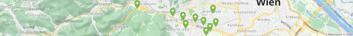 Kartenansicht für Apotheken-Notdienste in der Nähe von 1140 - Penzing (Wien)
